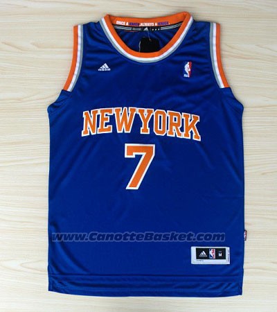 Maglia New York Knicks Carmelo Anthony #7 Blu
